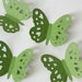 50 Green silhouette embossing butterfly punch die cut cutout scrapbooking embellishments - LB214