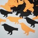 100 Black bright orange scaredy crow bird punch die cut cutout halloween scrapbooking embellishments - No174