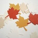 100 Desert colors white beige vanilla mikado yellow orange maple leaf punch die cut cutout confetti embellishments - No386