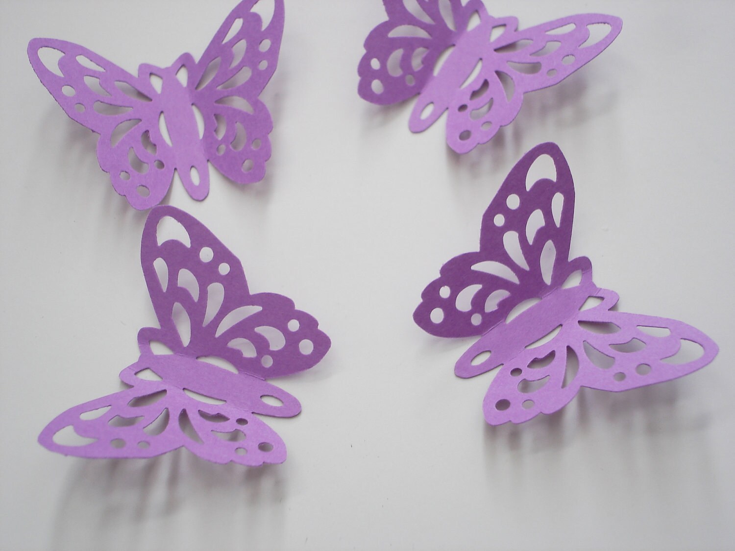 50 Large Silhouette Purple Butterfly punch cutout die cut