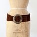 1970s Belt / Vintage Wide Suede Belt