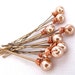 Wire Wrapped Bobby Pins in Gold Pearl