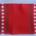 Vintage Danish red table cloth / table runner from 50s or 60s