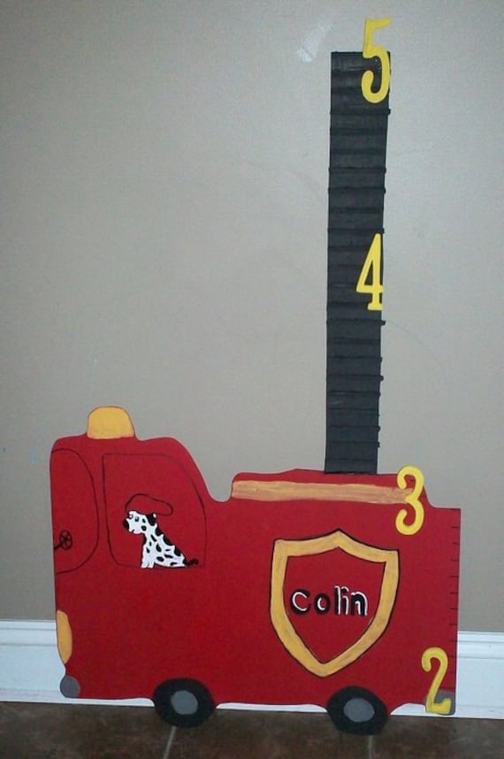 Items Similar To Growth Chart Fire Truck On Etsy