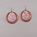 Stone Textured Cupped and Teardrop Copper Earrings Handmade