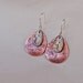 Stone Textured Copper Teardrop and Fine Silver Teardrop Earrings Handmade