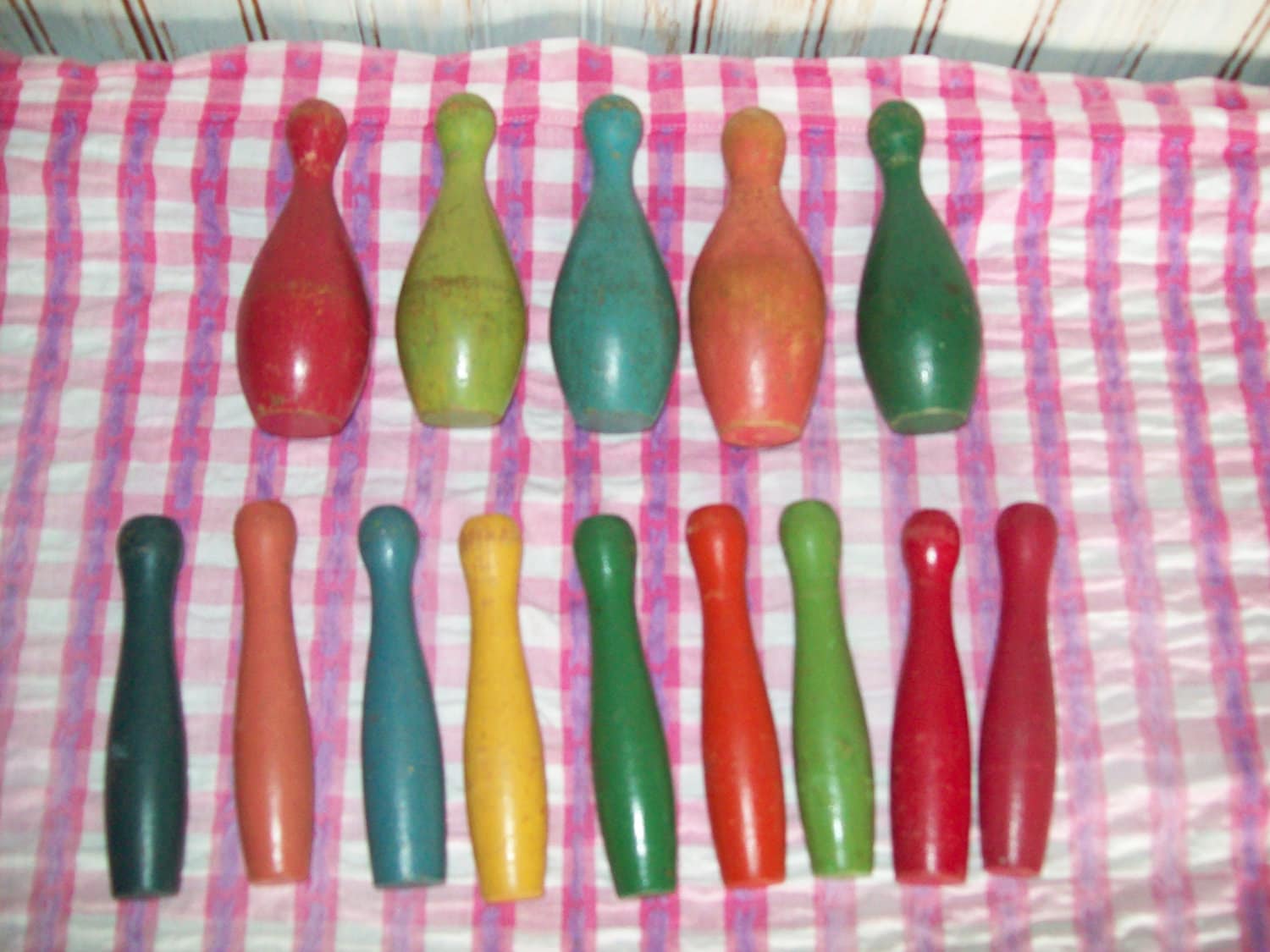 vintage toy bowling set