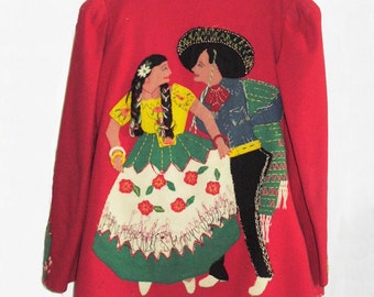 1930's Monterrey Mexican Jacket with appliques
