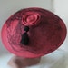 Reserved for Yvonne REDUCED / LARGE brimmed red straw vintage 1930s-1940's hat