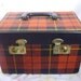Red Tartan Plaid Vintage Train Case
