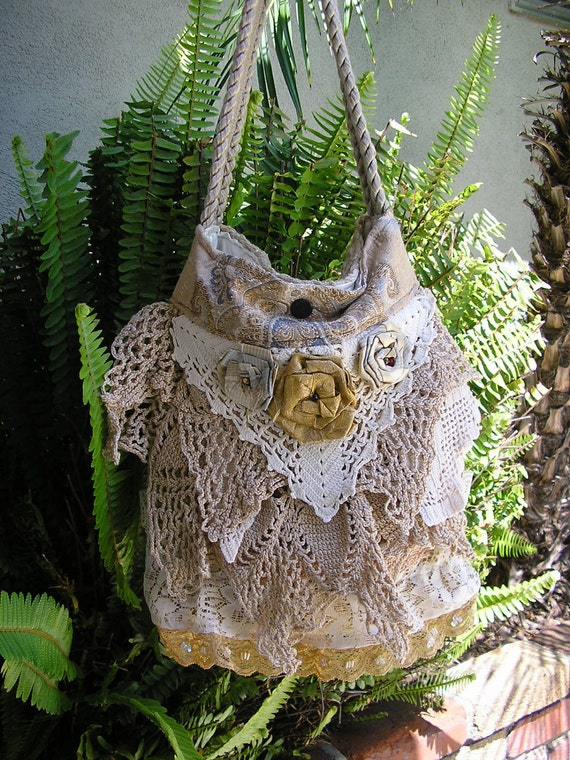 Layered Crocheted Doily Bag