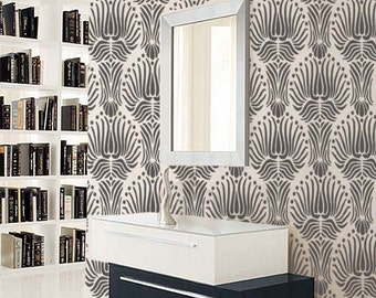 STENCIL for Walls - Art DECO Flora Pattern - Large, Reusable stencil - DIY Home Decor