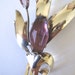 Extra large Antique Vintage Sterling Silver Amethyst Colored Stone Floral Leaf Leaves Branch Brooch Pin