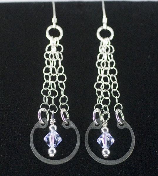 Crystal bead earrings hardware jewelry