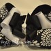 Elegant Black and White Boutique Hair Clip