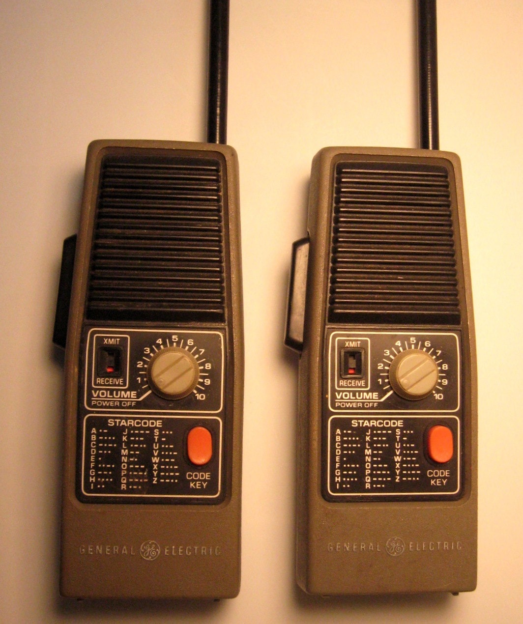 Vintage early 1970's Robot Starcode Walkie Talkies.