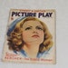 Vintage 1935 Picture Play Magazine Marland Stone Garbo Cover