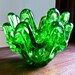 Bright green organic shaped nested candle holders