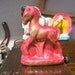 Vintage Chalkware Horse Carnival Prize Carnie Days Prancing Chalkware Horse Bookend Vintage 1940s