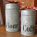 Tin Canisters Flour and Coffee