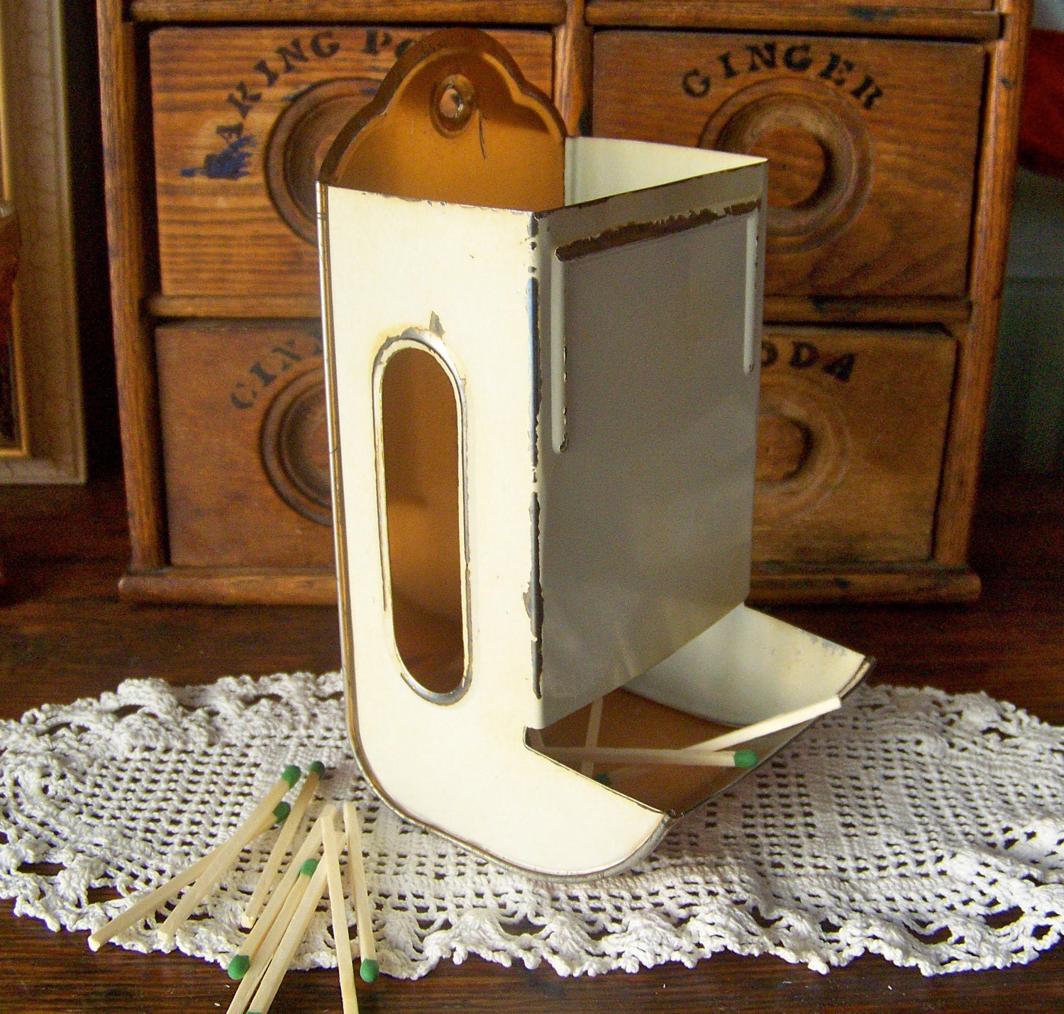 Vintage Match Box Holder