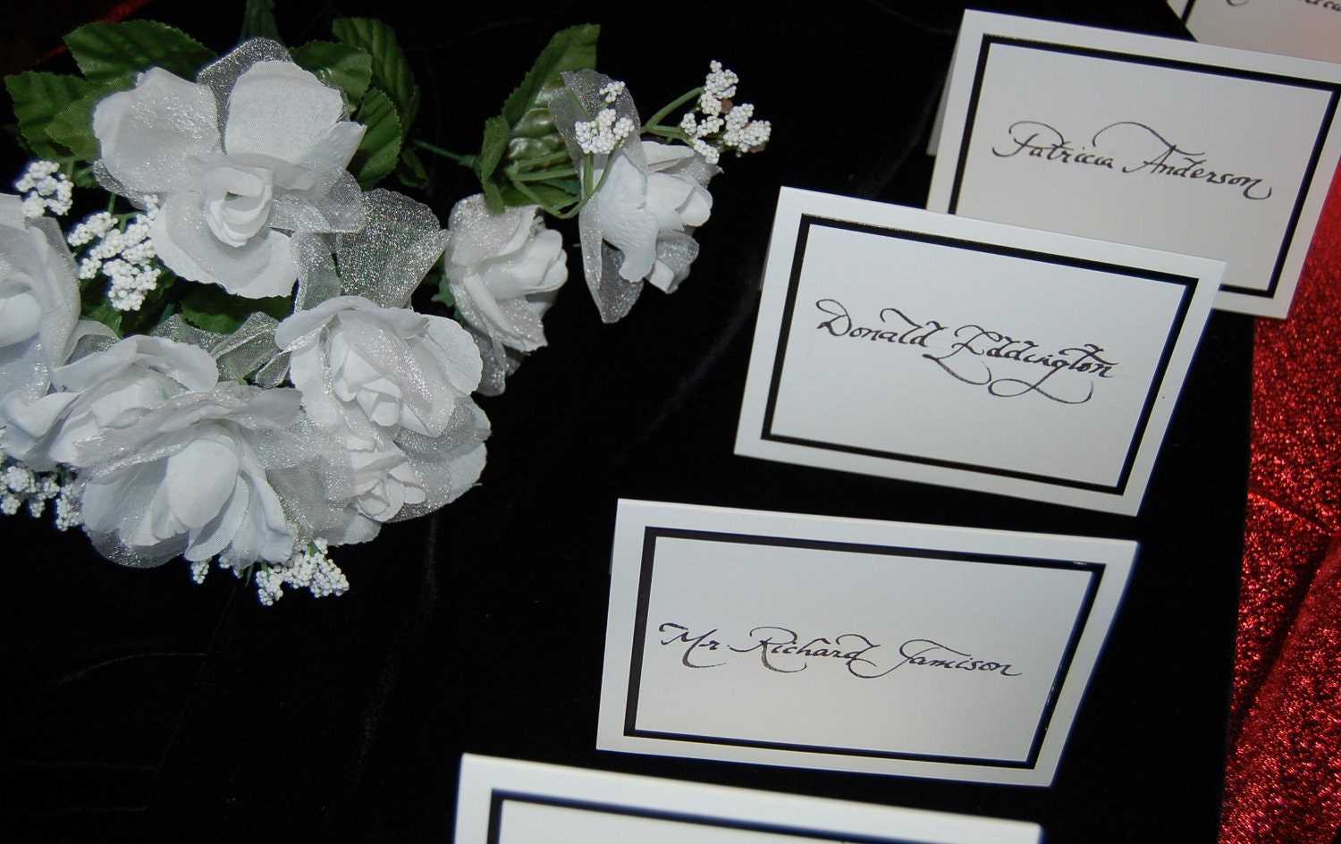 Place cards tent cards for table place settings in elegant