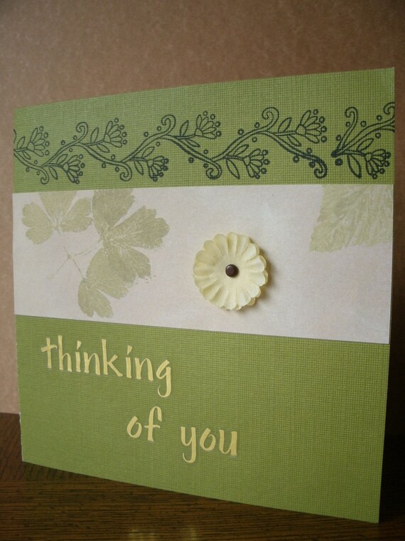 Greeting Card Thinking Of You Blank Inside 