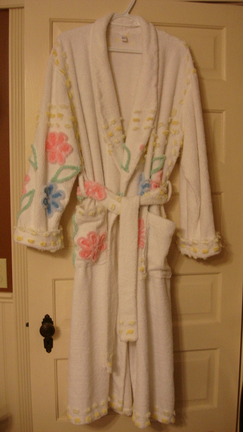 Vintage Chenille Robe Handmade by MemoriesToTouch on Etsy