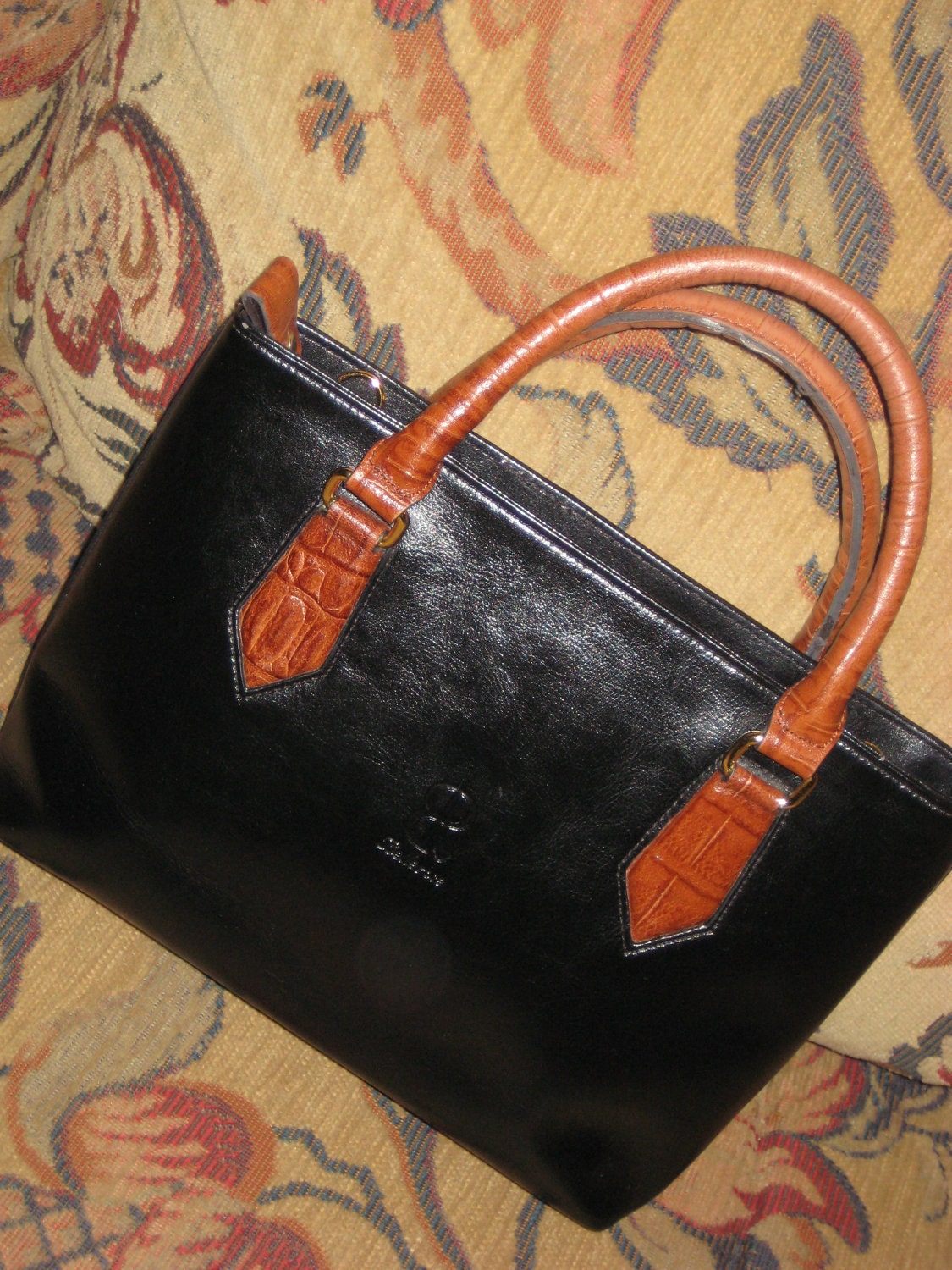 Vintage Bellerose Leather Handbag Satchel Purse Leather Bag