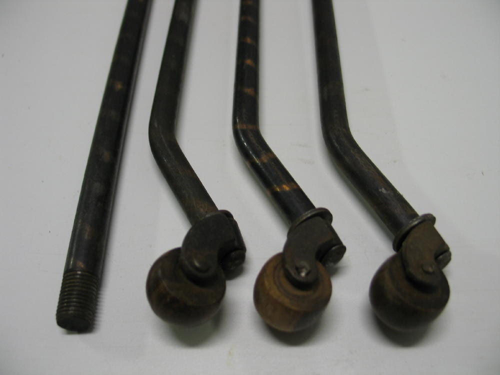 Antique Table Legs with Wood Casters