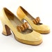 1970s Funky Two-Tone Platform Shoes Size 7