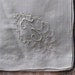Vintage Letter F Monogram Hankie - Embroidered on White