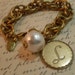 14KT Gold Plate Maximal Art Initial Charm Bracelet