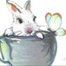 PRINT of Original Fine Art Miniture " Cup of Cute " Tiny Treasure Collectables
