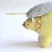 big yellow spirit bear - felt plush artist bear