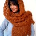 Autumn Spice Crocheted Scarf Extralong Super soft Mohair Wool Scarf Woman Scarf NEW