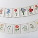 Bunting - upcycled from vintage Familiar Garden Flowers book - Botanical Prints