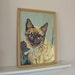Vintage Paint by Numbers Kitty Cat Framed