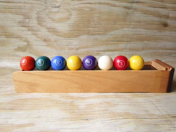 Set of Small Numbered Balls by WhatsNewOnTheMantel on Etsy