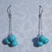 Turquoise briolette trio dangle earrings