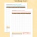 personalized baby breast or bottle feeding, diaper and activity chart (pdf)