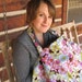 Nursing Cover with Pocket Oversize Big Pink Blue Flowers Extra Large Breastfeeding Cover - Retro