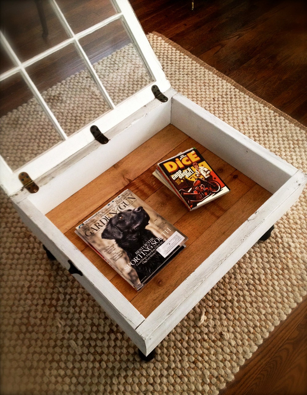 Reclaimed Window Coffee Table with Storage by OhGloryVintage
