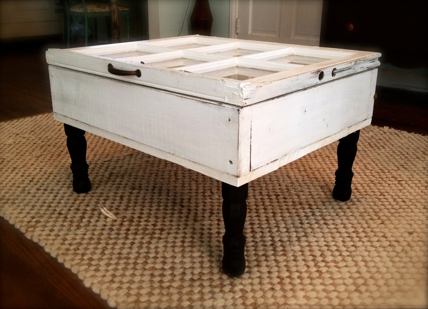 Reclaimed Window Coffee Table with Storage by OhGloryVintage