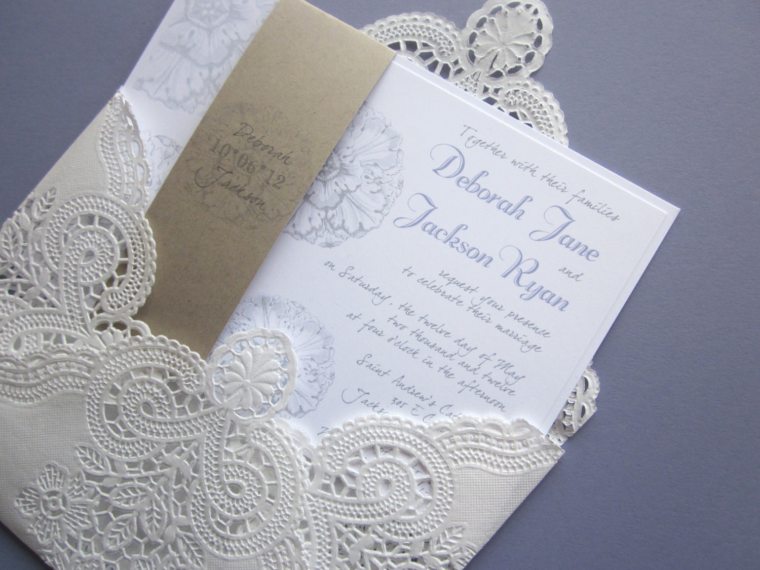 Lace Vintage Invitations 1