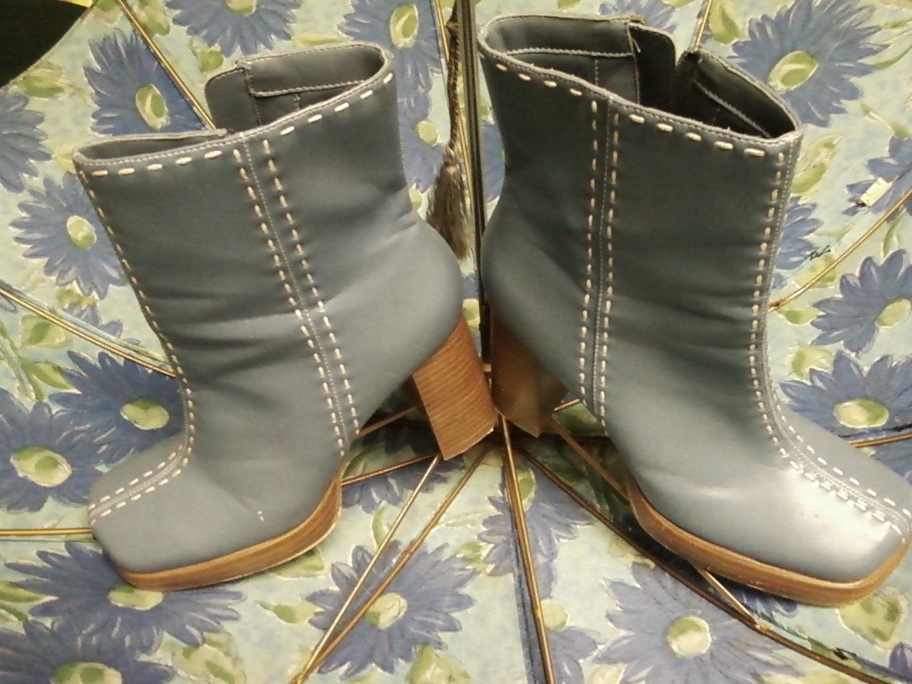 dusty blue boots