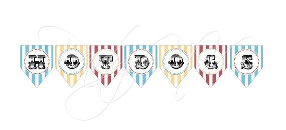 PRINTABLE ("Hotdogs" BANNER) - "Old Time" Carnival Collection- Vintage Design Il_570xn