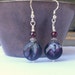 Garnet Earrings - Garnet and Crystal earrings
