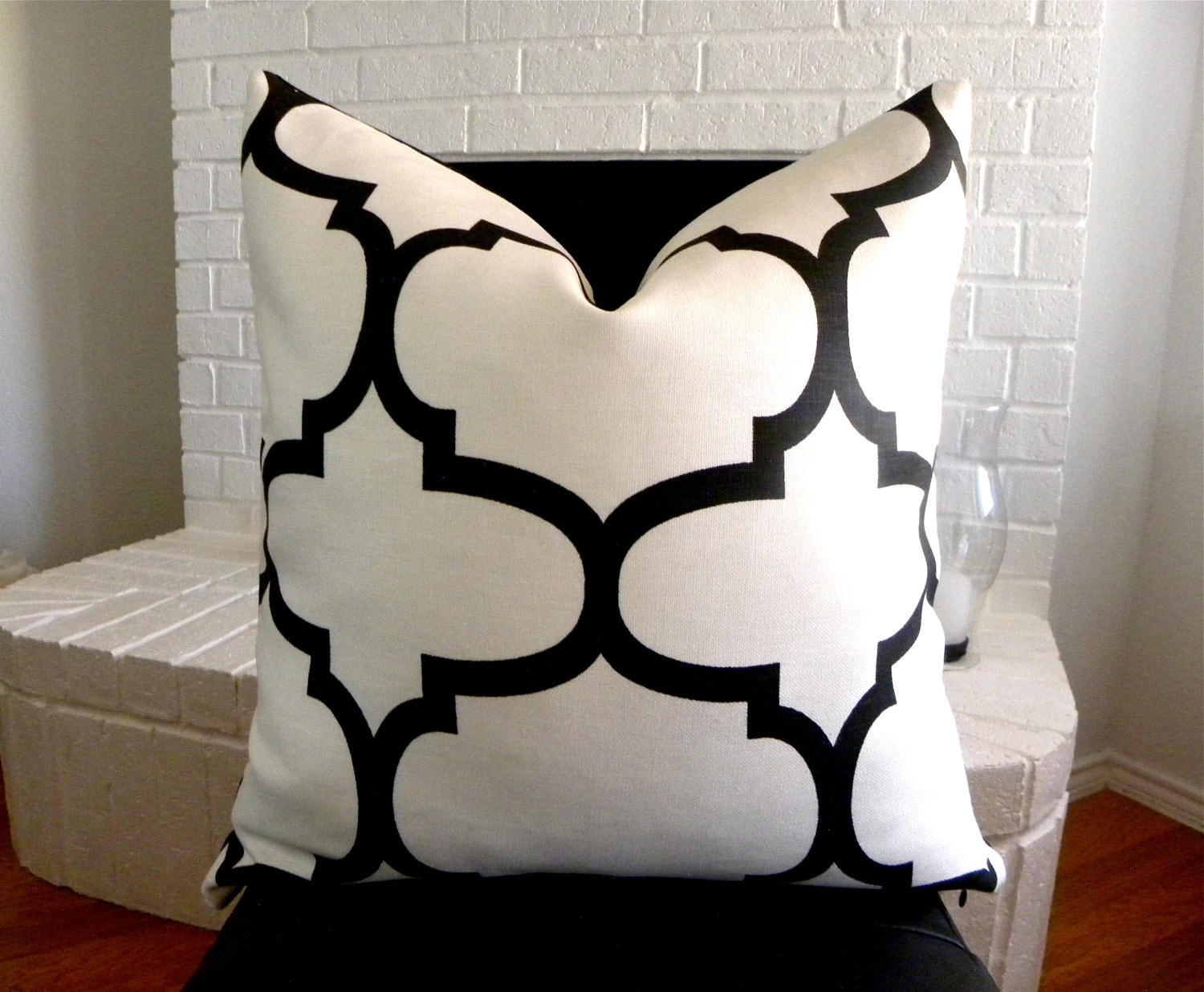 Black and white decorative pillow cover 20 x 20 inch