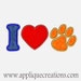 I Heart Paws...Embroidery Applique Design...Three sizes for multiple hoops...item1233